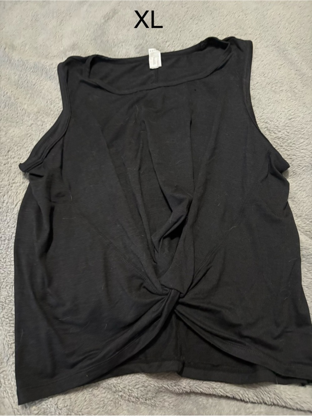 90 Degree By Reflex Black Twist-Front Tank Top
